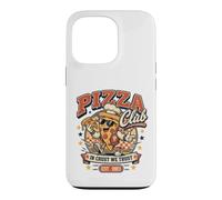 Pizza Club in Crust We Trust Retro Pizza Mascotte Cadeau Coque pour iPhone 13 Pro