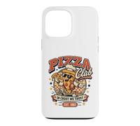 Pizza Club in Crust We Trust Retro Pizza Mascotte Cadeau Coque pour iPhone 13 Pro Max