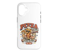 Pizza Club in Crust We Trust Retro Pizza Mascotte Cadeau Coque pour iPhone 16
