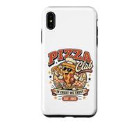 Pizza Club in Crust We Trust Retro Pizza Mascotte Cadeau Coque pour iPhone XS Max