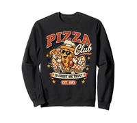 Pizza Club in Crust We Trust Retro Pizza Mascotte Cadeau Sweatshirt