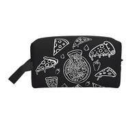 Pizza Constellation (1) Trousse de toilette imprimée pour homme, trousse de toilette de voyage, grande capacité pour femme, blanc, Taille unique