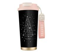 Pizza Constellation Tasse à café à double paroi en acier inoxydable 316, durable, isolée et élégante, adaptée pour les amateurs de café et de thé