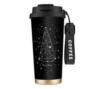 Pizza Constellation Tasse à café à double paroi en acier inoxydable 316, durable, isolée et élégante, adaptée pour les amateurs de café et de thé