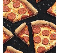 Pizza Cuisine Gastronomique Papier Peint Épaissir Mat Auto Adhésif 44x500 cm Restauration Rapide Meubles Autocollants Amovible Comptoir Contact Papier Stickers Muraux pour Bains Salon Chambre