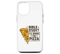 Pizza d'étude biblique Humour chrétien Jeunesse Foi Fun Joke Coque pour iPhone 12/12 Pro