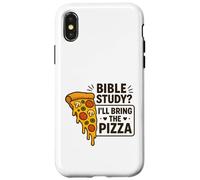 Pizza d'étude biblique Humour chrétien Jeunesse Foi Fun Joke Coque pour iPhone X/XS