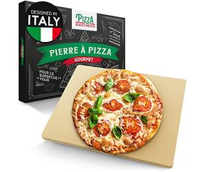 Pizza Divertimento Pierre à pizza pour four et grill à gaz - Pierre à pizza en cordiérite - Pour une base croustillante et une garniture juteuse