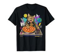 Pizza DJ Cat T-Shirt