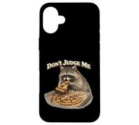 Pizza drôle Raton Laveur Vintage rétro années 80 Don't Judge Me Coque pour iPhone 16 Plus