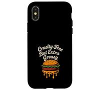 Pizza drôle végétalienne malbouffe Meme à Base de Plantes Frites Coque pour iPhone X/XS