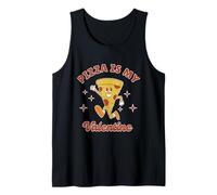 Pizza est ma Copine ou Petit ami drôle rétro Saint Valentin Débardeur