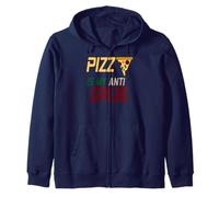 Pizza Est Mon Anti-Drogue Humour Gourmandise Sweat à Capuche