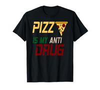 Pizza Est Mon Anti-Drogue Humour Gourmandise T-Shirt