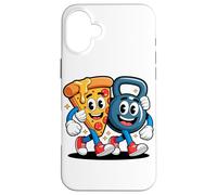 Pizza Et Poids Fitness Musculation Amis Kettlebell Coque pour iPhone 16 Plus