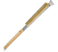 Pizza For Bross avec gratte-ciel, 2 21 pouces Brosse en pierre de pizza avec poignée en bois, grattoir en pierre portable, accessoires de four extérieur