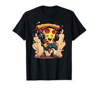 Pizza Gamer avec Manette et Casque pour Fans de Jeux T-Shirt