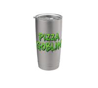 Pizza Gobelin Funny Pie Fête d'anniversaire Pizza verte Sauce Meme Gobelet isotherme en acier inoxydable double paroi