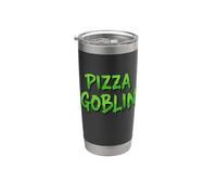 Pizza Gobelin Funny Pie Fête d'anniversaire Pizza verte Sauce Meme Gobelet isotherme en acier inoxydable double paroi