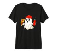 Pizza Halloween Ghost Foodie Halloween Pizza Delivery Man T-Shirt Haut de Gamme