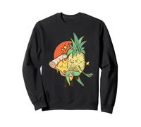 Pizza hawaïenne drôle ananas bande dessinée pizza hawaïenne Sweatshirt