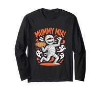 Pizza Humoristique aux fantômes d'halloween Mummy Mia Manche Longue
