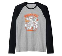 Pizza Humoristique aux fantômes d'halloween Mummy Mia Manche Raglan