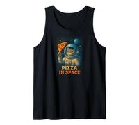 Pizza in Space Cat Astronaute Funny Cosmic Dinner Graphic Tee Débardeur