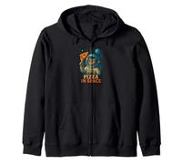 Pizza in Space Cat Astronaute Funny Cosmic Dinner Graphic Tee Sweat à Capuche