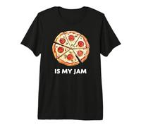 Pizza is My Jam Texte Fast Food Foodie Graphique T-Shirt Haut de Gamme