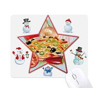 Pizza Italy Tapis de souris Motif tomates Ail Bonhomme de neige Famille Star