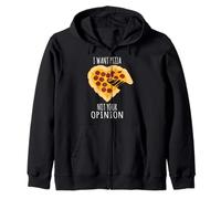 Pizza Je Veux de la Pizza Ce n'est Pas Ton Avis Cœur Sweat à Capuche