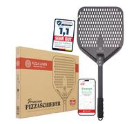 Pizza Lover Pelle à pizza perforée de qualité supérieure 30 x 30 cm spatule à pizza (anti-adhésif) pour pizza & pain faits maison Accessoire idéal pour pierre à pizza, four & barbecue