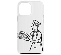 Pizza Maker Sketch Pizzaiolo pour garçons Coque pour iPhone 13 Pro Max