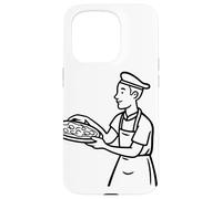 Pizza Maker Sketch Pizzaiolo pour garçons Coque pour iPhone 15 Pro