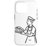 Pizza Maker Sketch Pizzaiolo pour garçons Coque pour iPhone 16 Pro