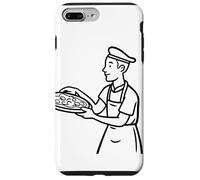 Pizza Maker Sketch Pizzaiolo pour garçons Coque pour iPhone 7 Plus/8 Plus