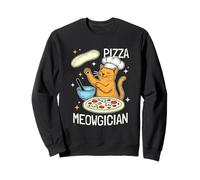 Pizza Meowgician Funny Cat Chef Kitten Sweatshirt
