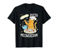 Pizza Meowgician Funny Cat Chef Kitten T-Shirt