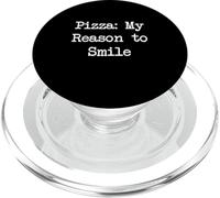Pizza My Reason to Smile Funny Pizza, dactylographie minimaliste PopSockets PopGrip pour MagSafe