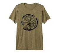 Pizza One Line Drawing Italian Food T-Shirt Haut de Gamme