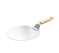 Pizza Peel,Pizza Paddle Pizza Shovel Pastry Tools Accessories Pizza Peel Round Stainless Steel Non-Stick Pizza Paddle Spatula with Wooden Handle