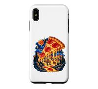 Pizza Pepperoni Vintage des années 90 - Design rétro Gourmand Coque pour iPhone XS Max