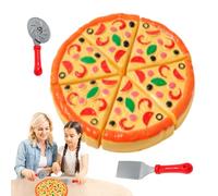 Pizza Playset - Tranches D'abdos Réalistes, Cuisine Interactive | Boîte À Outils De Jeu De Rôle Créatif De Cuisine pour | Jouet Éducatif De Coupe De Nourriture, Activité De Restauration