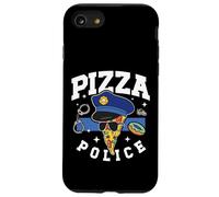 Pizza Police Funny Cartoon Pizza Portant Une Casquette de Police Cadeaux Coque pour iPhone SE (2020) / 7/8