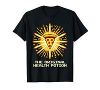 Pizza: Potion de santé originale | Pixel Art Pizza Retro Gaming T-Shirt