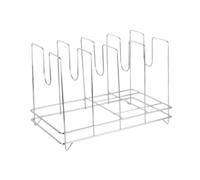 Pizza Rack Grille Porte-Pizza Plateau Support INOX Ventilation Rangement Multifonction Adapté aux Cuisines Professionnelles Usage Domestique, 4 Grille