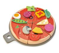 Pizza rouge, vert, beige TU