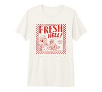 Pizza Satan Fresh Hell Satan Occult Satanic Lucifer T-Shirt Haut de Gamme