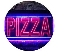 Pizza Shop Illuminated Dual Color LED Enseigne Lumineuse Neon Sign Bleu et rouge 400 x 300mm st6s43-i0635-br